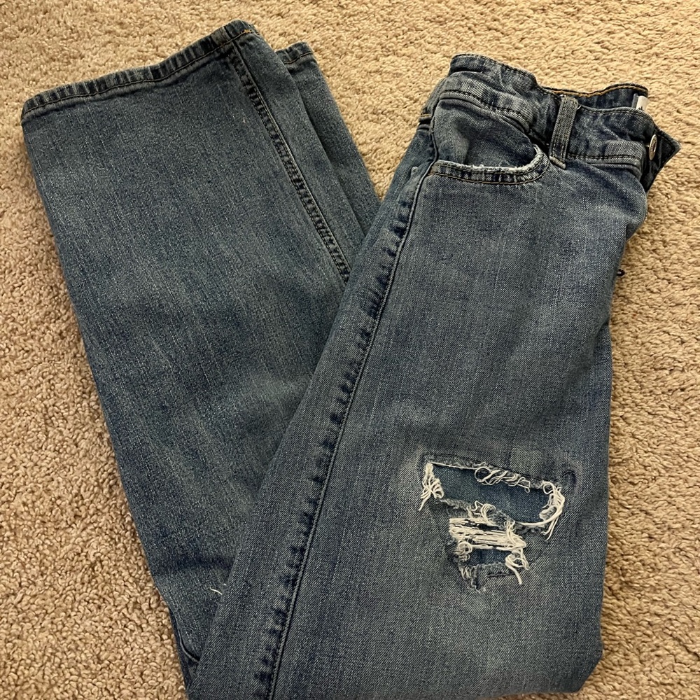 Abercrombie Kids Distressed Gray Jeans